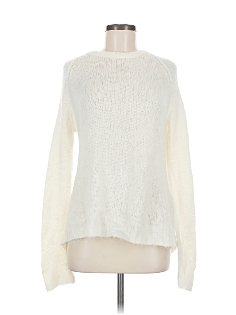 Pre-owned Olivaceous Pullover Sweater In White