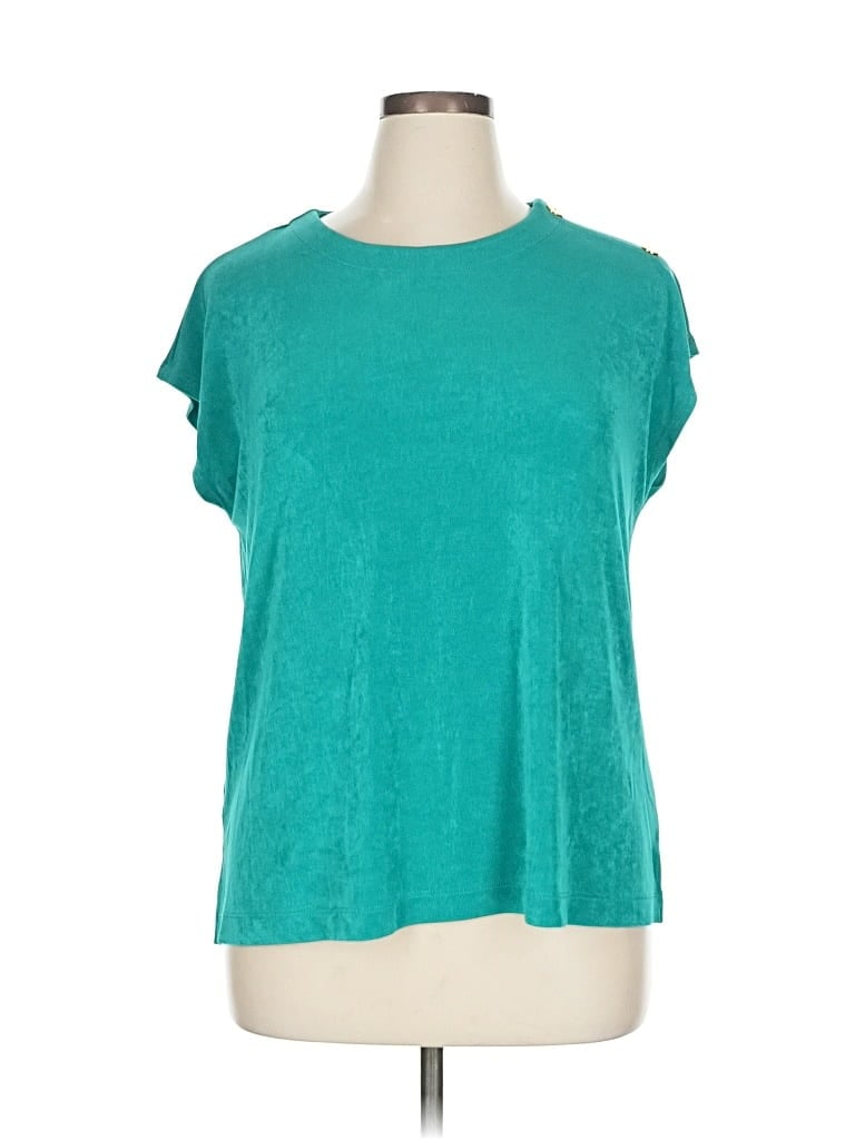 Pre-owned Chico's Short Sleeve T-shirt In Blue