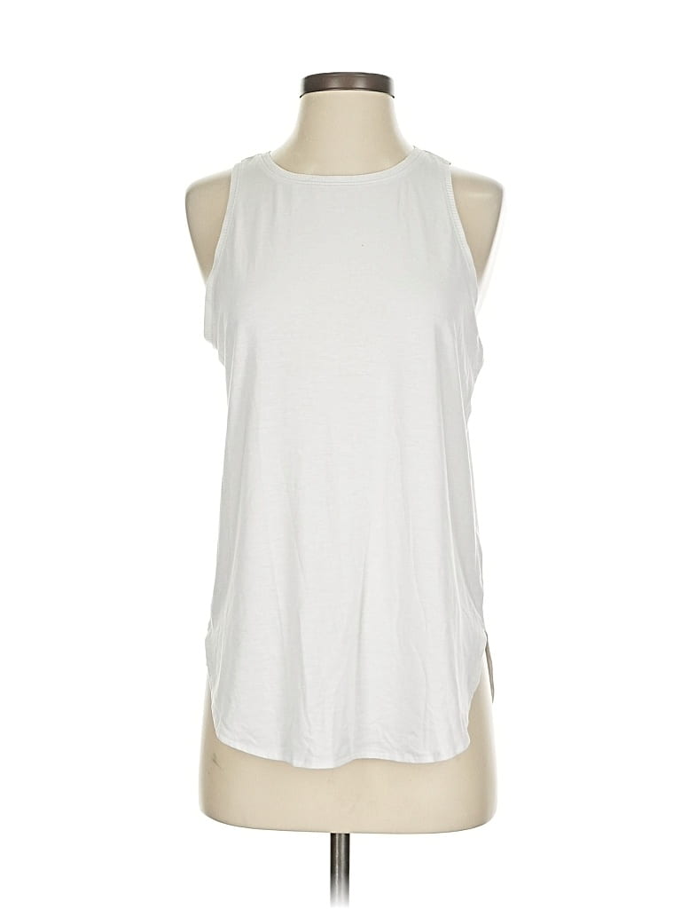 Pre-owned Athleta Sleeveless T-shirt In White