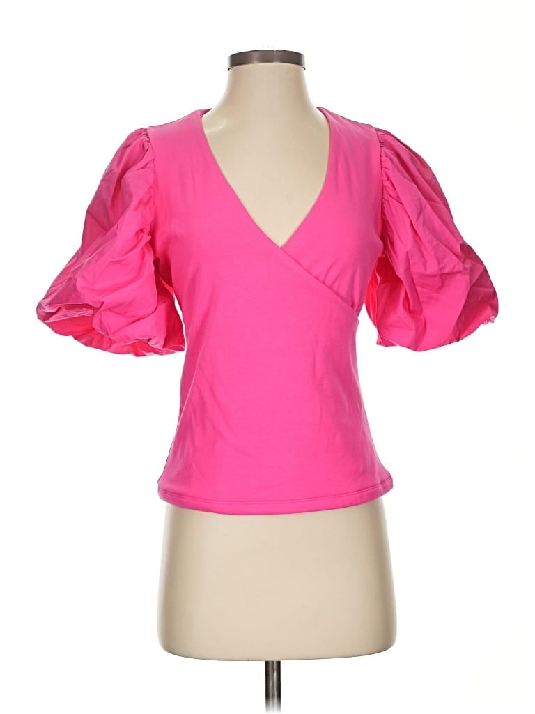Pre-owned Maeve By Anthropologie Short Sleeve Blouse In Pink