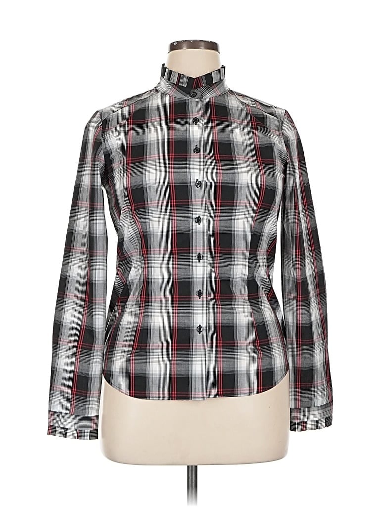 Pre-owned Assorted Brands Long Sleeve Button Down Shirt In Gray