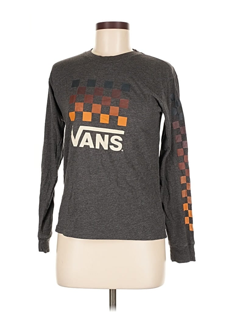 Pre-owned Vans Long Sleeve T-shirt In Gray