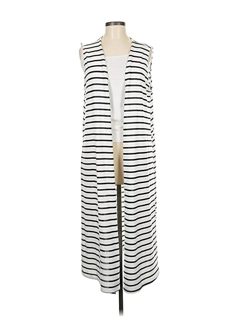 Pre-owned Lularoe Cardigan Sweater In White