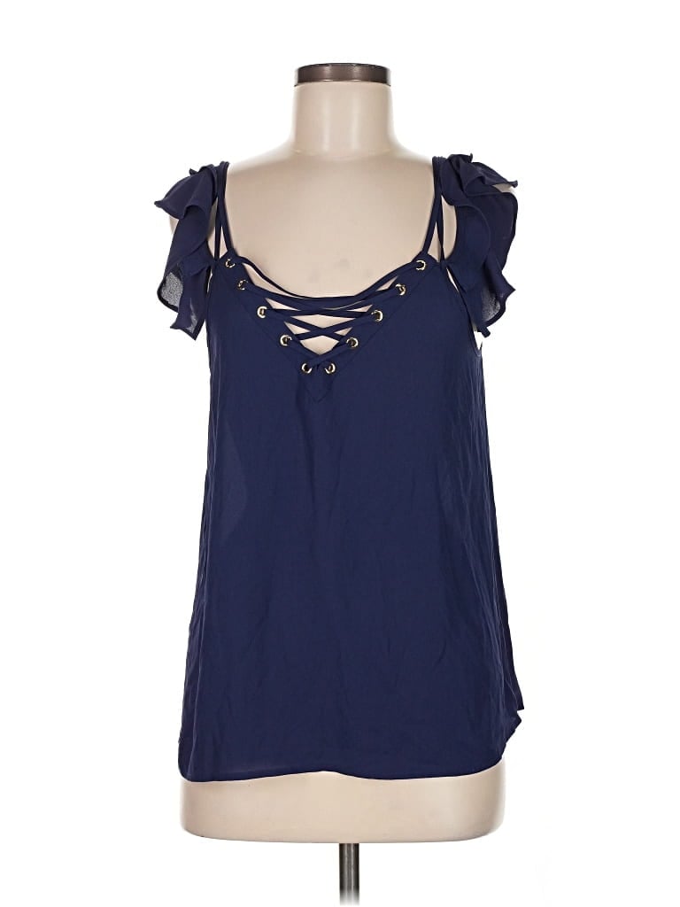 Pre-owned Express Sleeveless Blouse In Blue