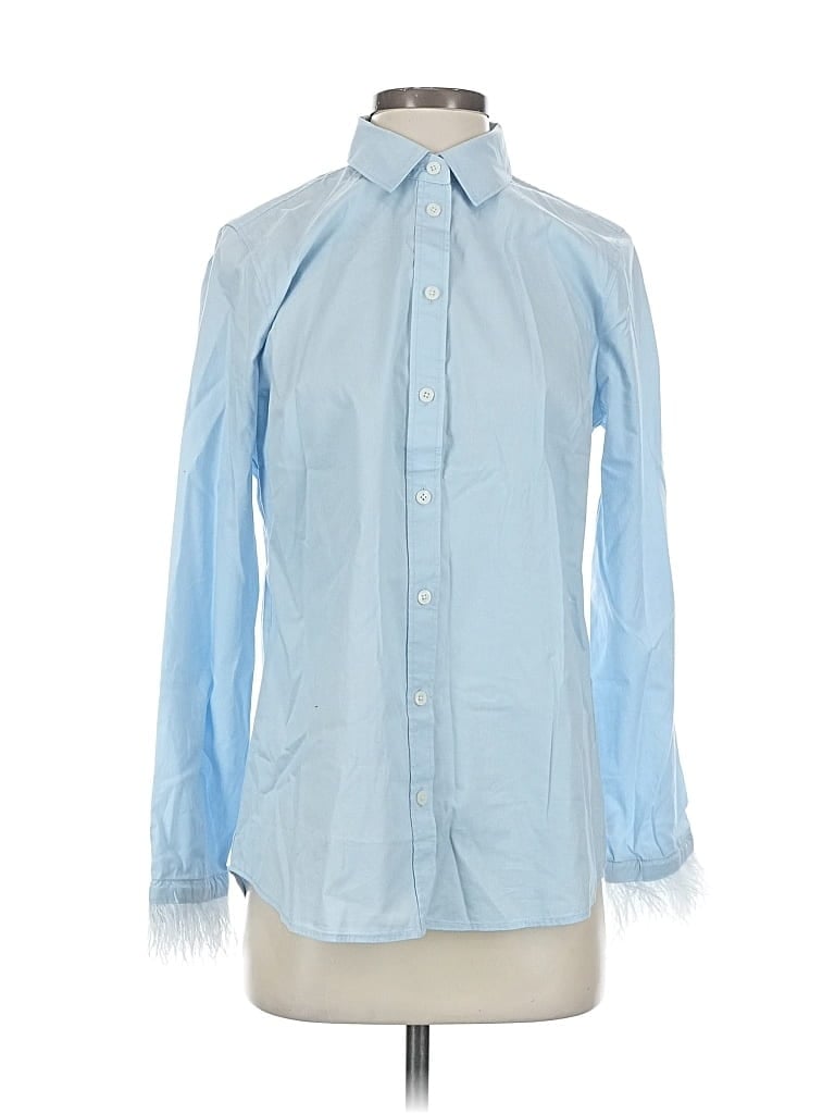 Pre-owned J.crew Factory Store Long Sleeve Button Down Shirt In Blue