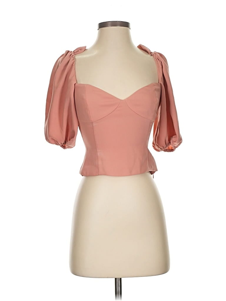 Pre-owned Wilfred Short Sleeve Top Pink Sweetheart Neckline Tops