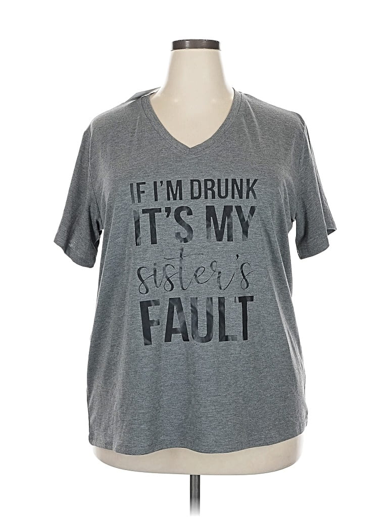 Pre-owned Assorted Brands Short Sleeve T-shirt In Gray