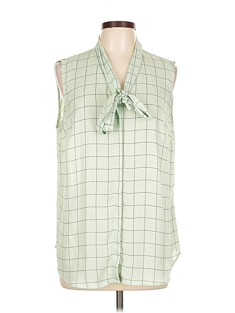 Pre-owned Liz Claiborne Career Sleeveless Blouse In Green