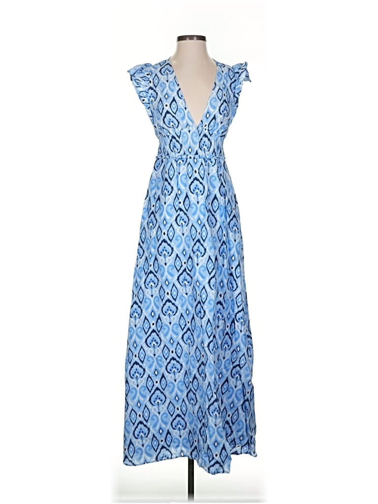 Click to view more detailed imagery on our partner's website Pre-owned Sail To Sable Casual Dress In Blue
