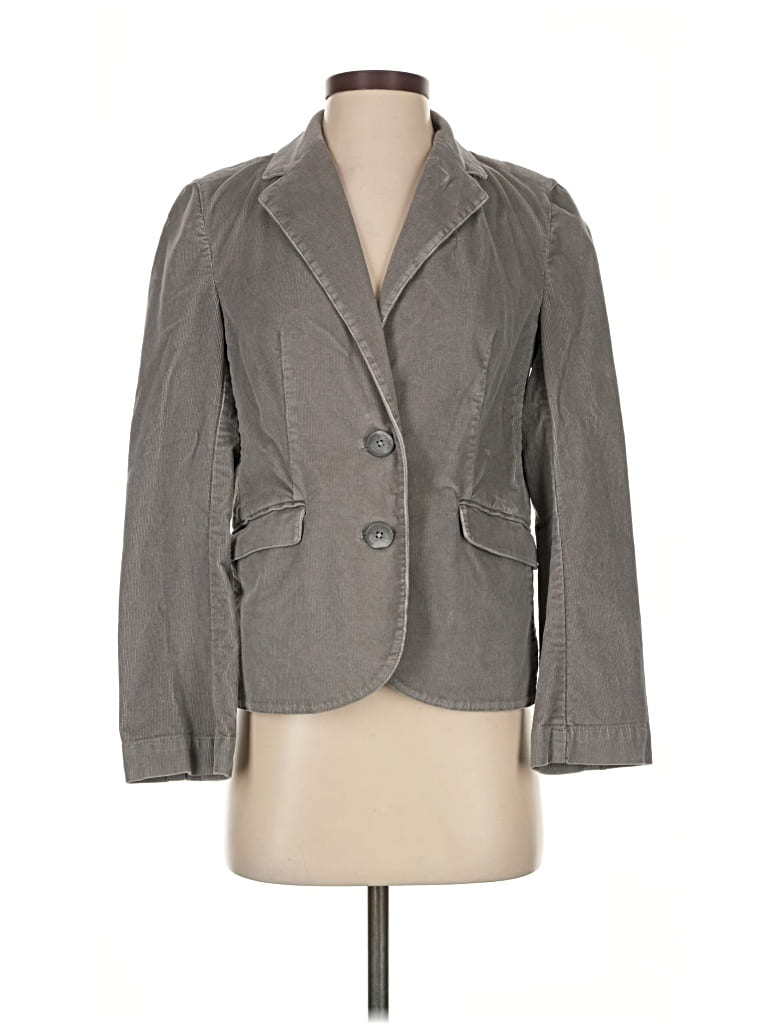 Pre-owned Jjill Blazer Jacket In Gray