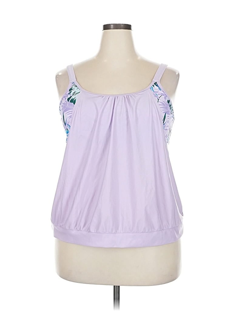 UNBRANDED Pre-owned Tank Top Purple Strapless Neckline Tops