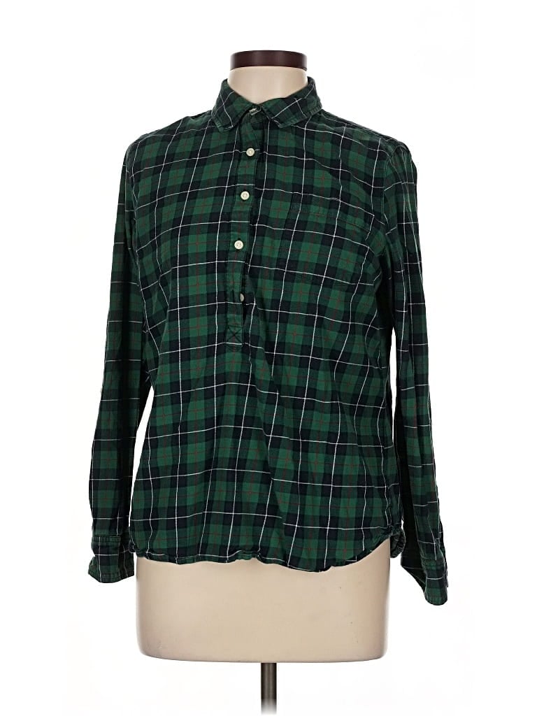 TOMMY HILFIGER Pre-owned Long Sleeve Button Down Shirt In Green