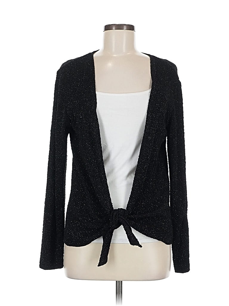 Pre-owned Chico's Cardigan Sweater In Black