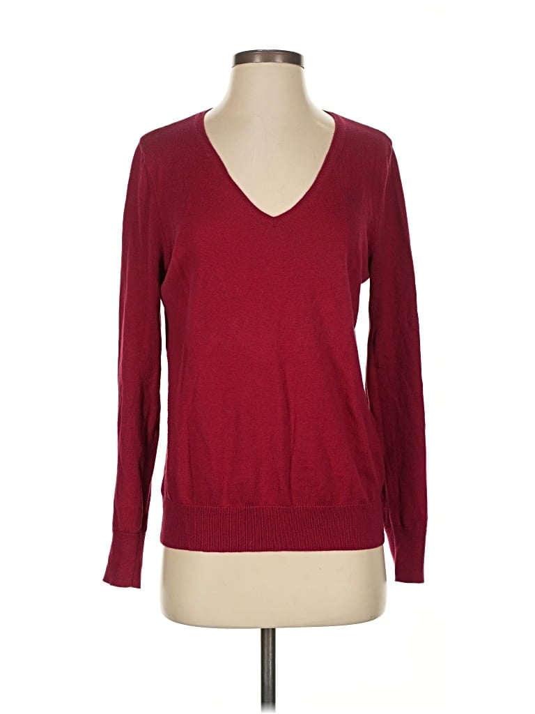 Pre-owned Ann Taylor Loft Outlet Pullover Sweater In Burgundy