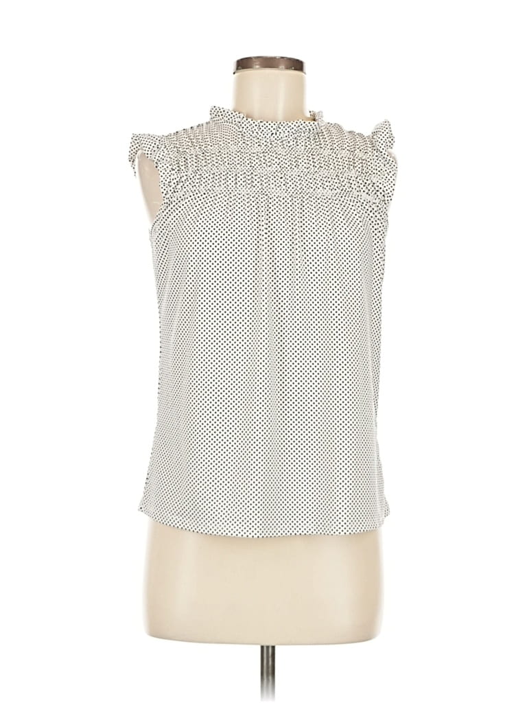 Pre-owned Adrianna Papell Sleeveless Blouse In Silver