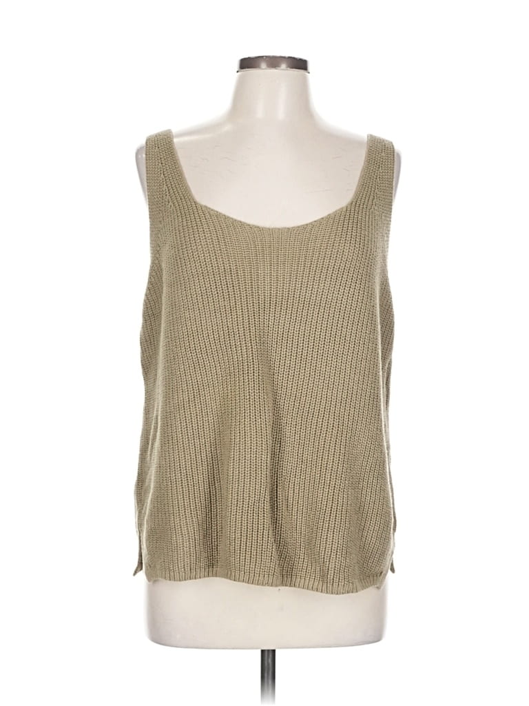 Pre-owned Ann Taylor Loft Outlet Sweater Vest In Green