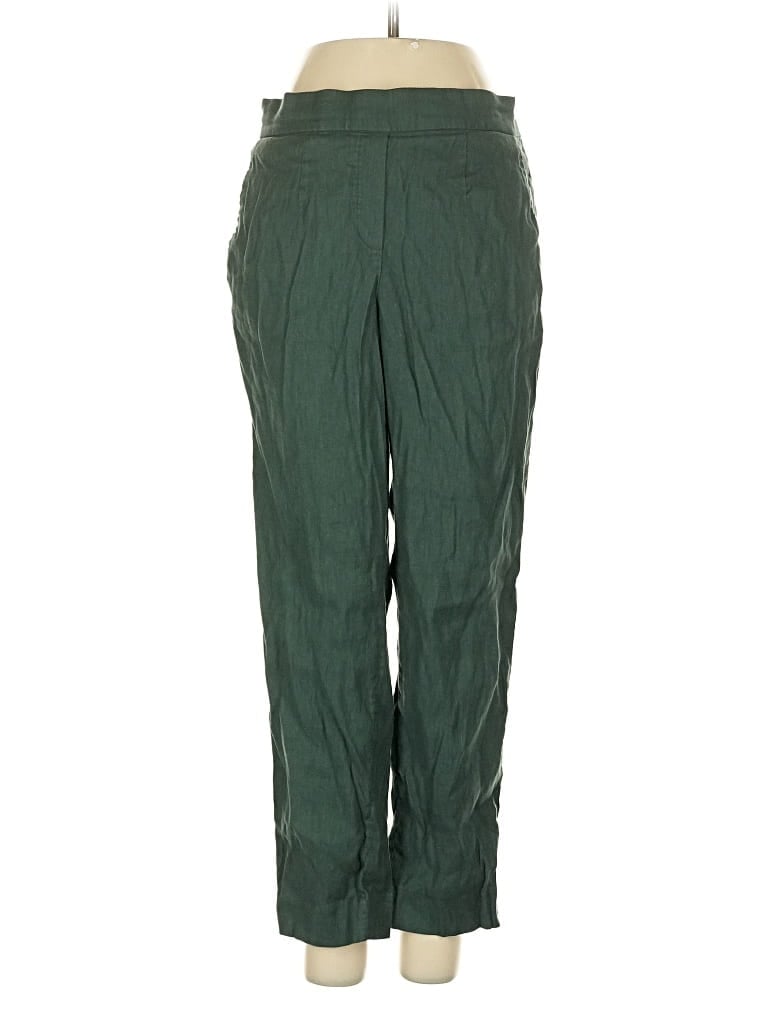 Pre-owned Babaton Linen Pants In Green