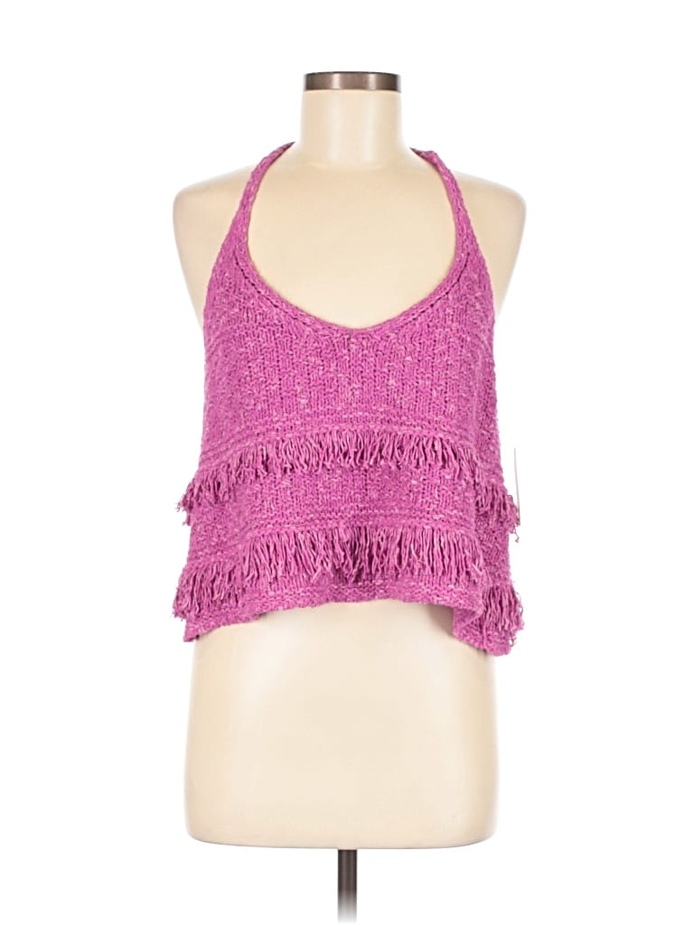 Pre-owned Pilcro Sleeveless Top Pink Halter Neckline Tops