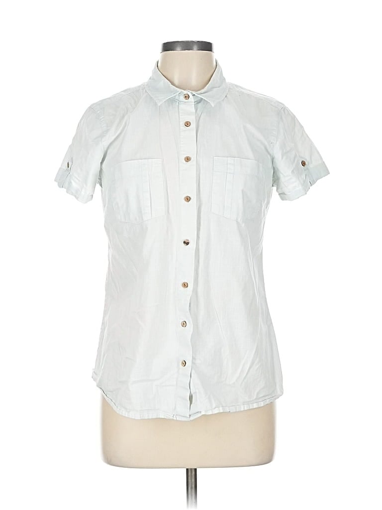 Pre-owned Mountain Warehouse Short Sleeve Button Down Shirt In White