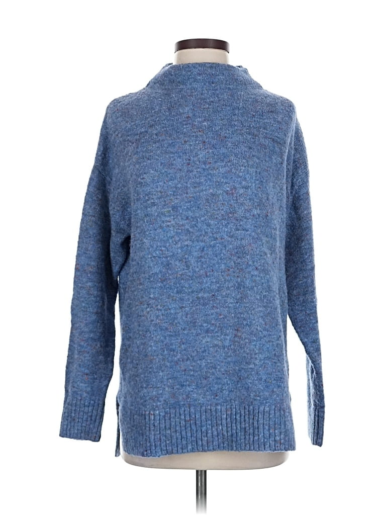 Pre-owned Well Worn Turtleneck Sweater In Blue