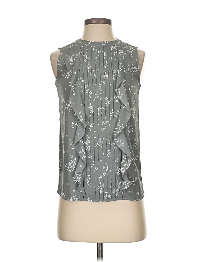 ANN TAYLOR Pre-owned Sleeveless Blouse In Silver
