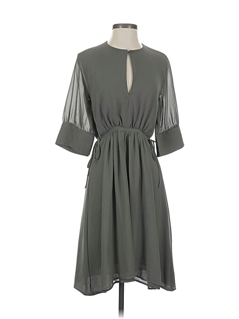 Pre-owned H&m Casual Dress In Gray