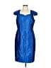 David Meister 100% Polyester Blue Cocktail Dress Size 14 - photo 1
