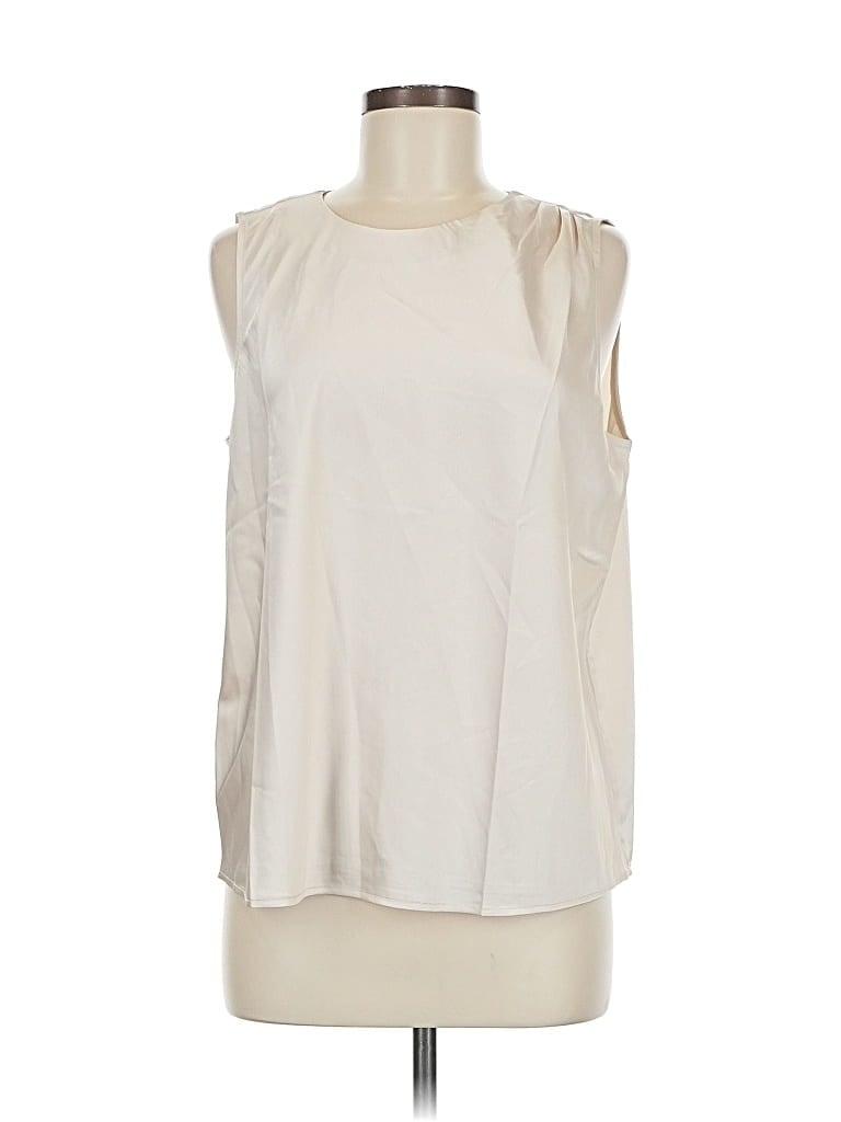 Pre-owned Ann Taylor Loft Outlet Sleeveless Blouse In White