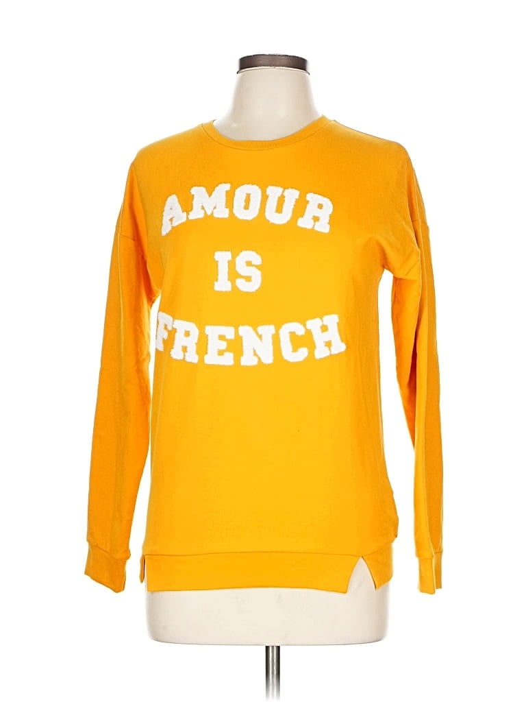 Pre-owned Assorted Brands Long Sleeve T-shirt In Yellow