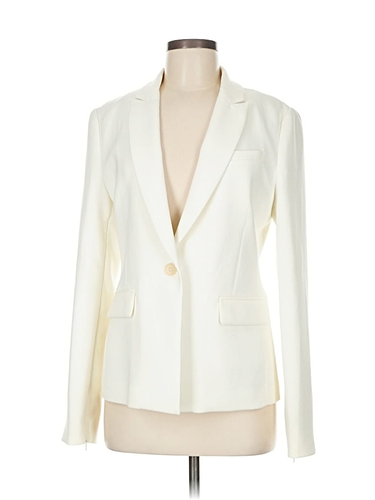 Pre-owned Bcbgmaxazria Blazer Jacket In White