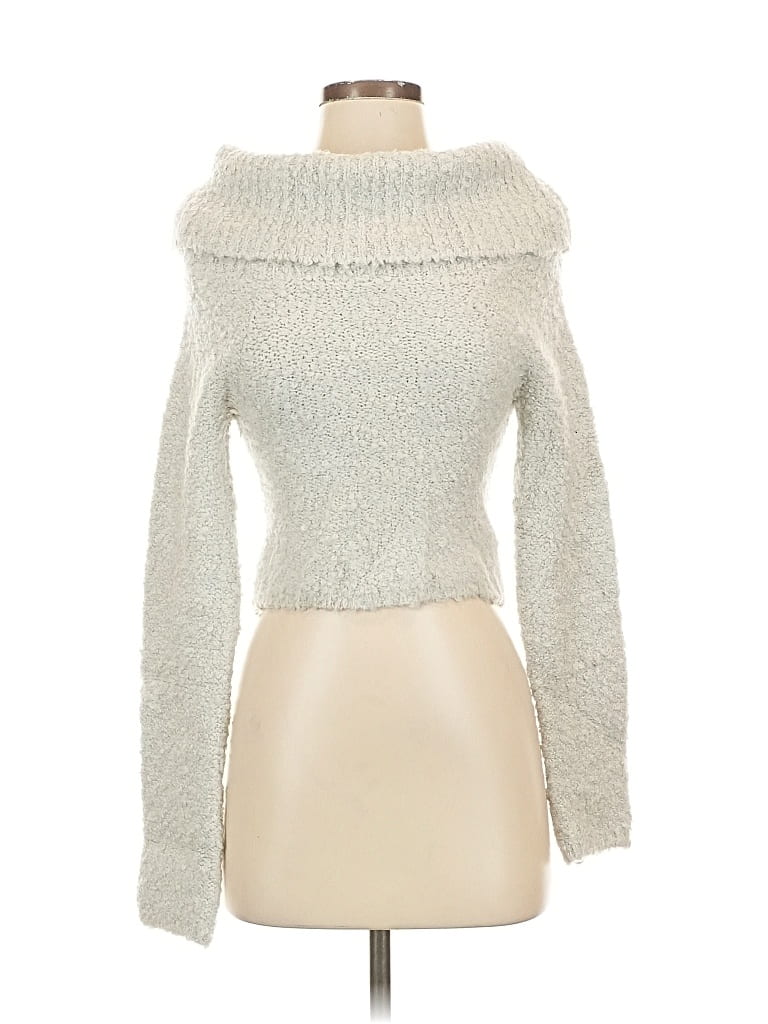 Pre-owned Urban Outfitters Long Sleeve Top Silver Cowl Neck Tops