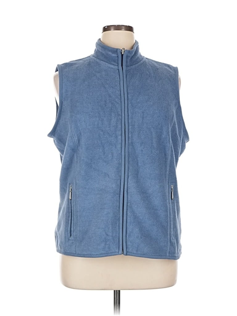 Pre-owned Karen Scott Sport Vest In Blue
