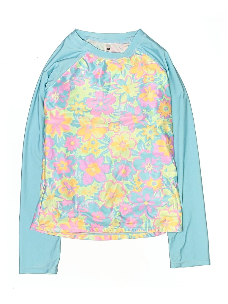 Pre-owned Sonoma Goods For Life Kids' Rash Guard In Blue