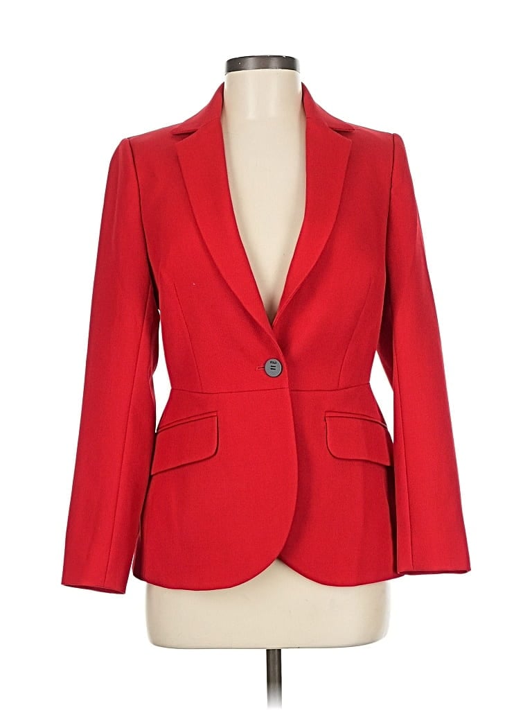 Pre-owned The Fold Wool Blazer Jacket In Red