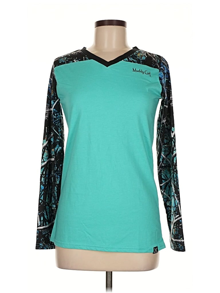 Pre-owned Assorted Brands Long Sleeve T-shirt In Blue