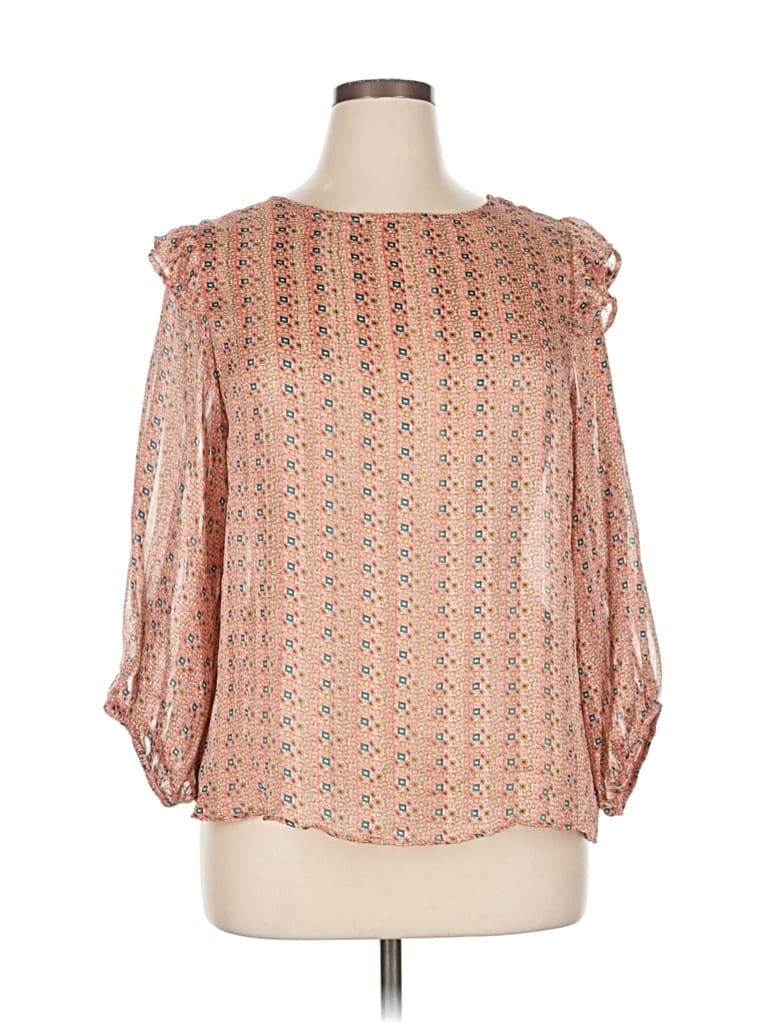 Pre-owned W5 3/4 Sleeve Blouse In Orange