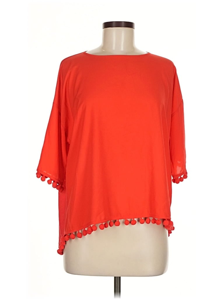 Pre-owned French Connection 3/4 Sleeve Top Orange Boatneck Tops