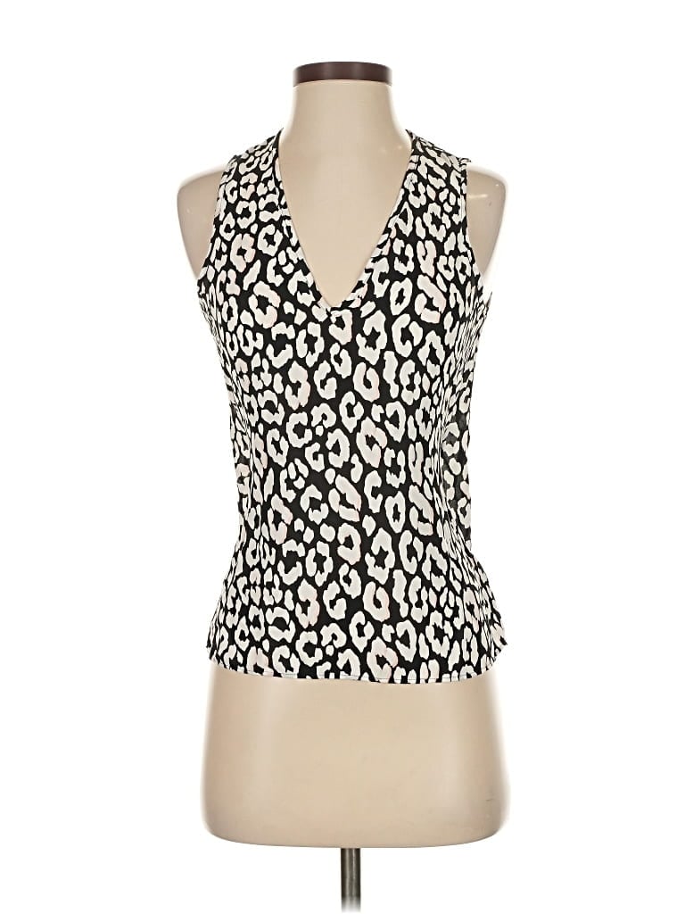 Pre-owned Express Sleeveless Blouse In White