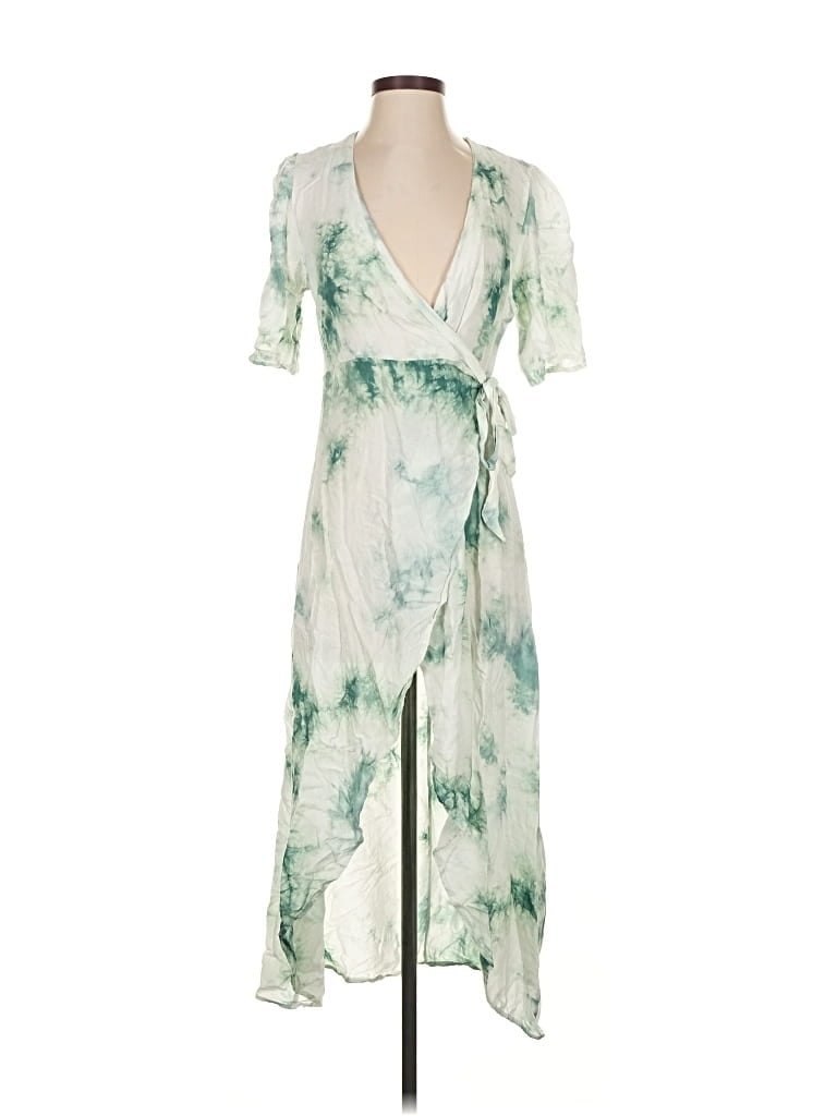 Pre-owned Silk & Salt Casual Dress In Green