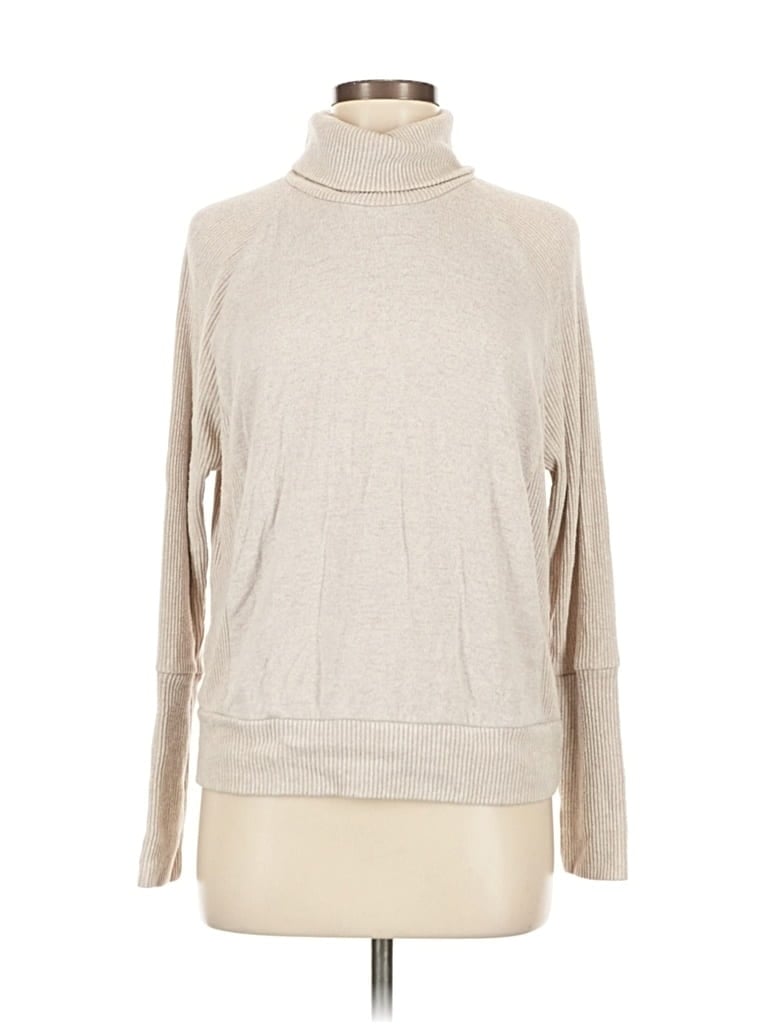 Pre-owned Evereve Turtleneck Sweater In Brown