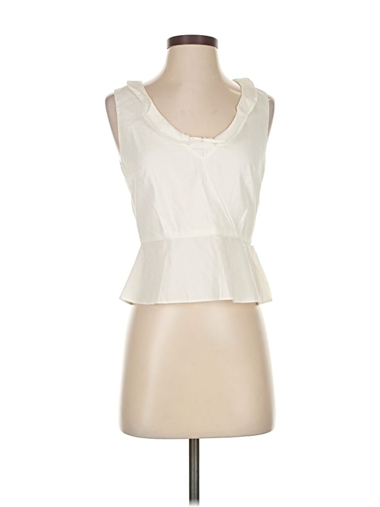 Pre-owned Stacia Sleeveless Blouse In White