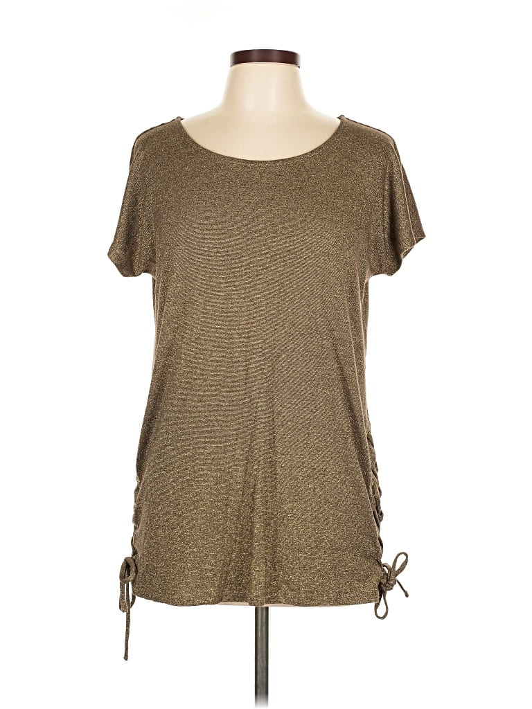 Pre-owned Inc International Concepts Short Sleeve T-shirt In Brown