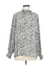 Primark 100% Polyester Polka Dots Silver Long Sleeve Blouse Size 6 - photo 1