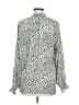 Primark 100% Polyester Polka Dots Silver Long Sleeve Blouse Size 6 - photo 2