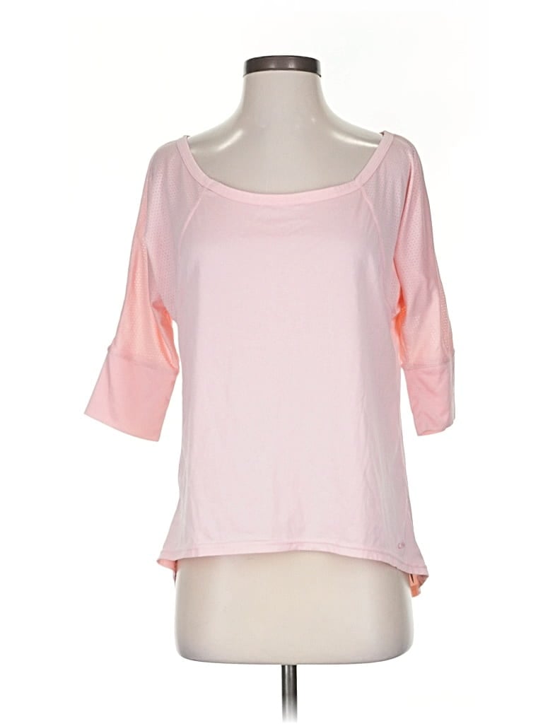 Pre-owned C9 By Champion 3/4 Sleeve Top Pink Scoop Neck Tops