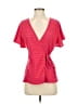 Colette Pink Short Sleeve Blouse Size S - photo 1