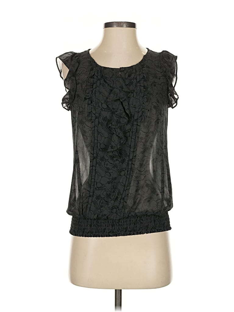 Pre-owned Express Sleeveless Blouse In Black