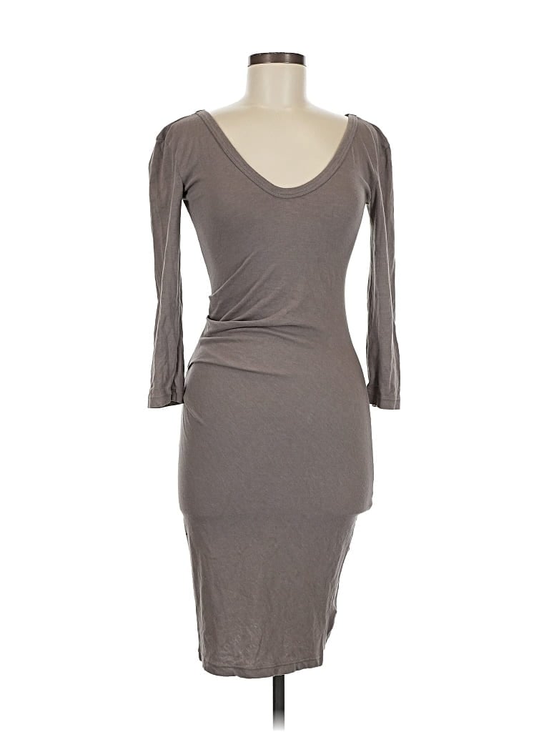 Pre-owned James Perse Cocktail Dress In Gray