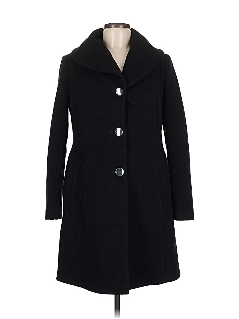 Pre-owned Anne Klein Wool Coat In Black