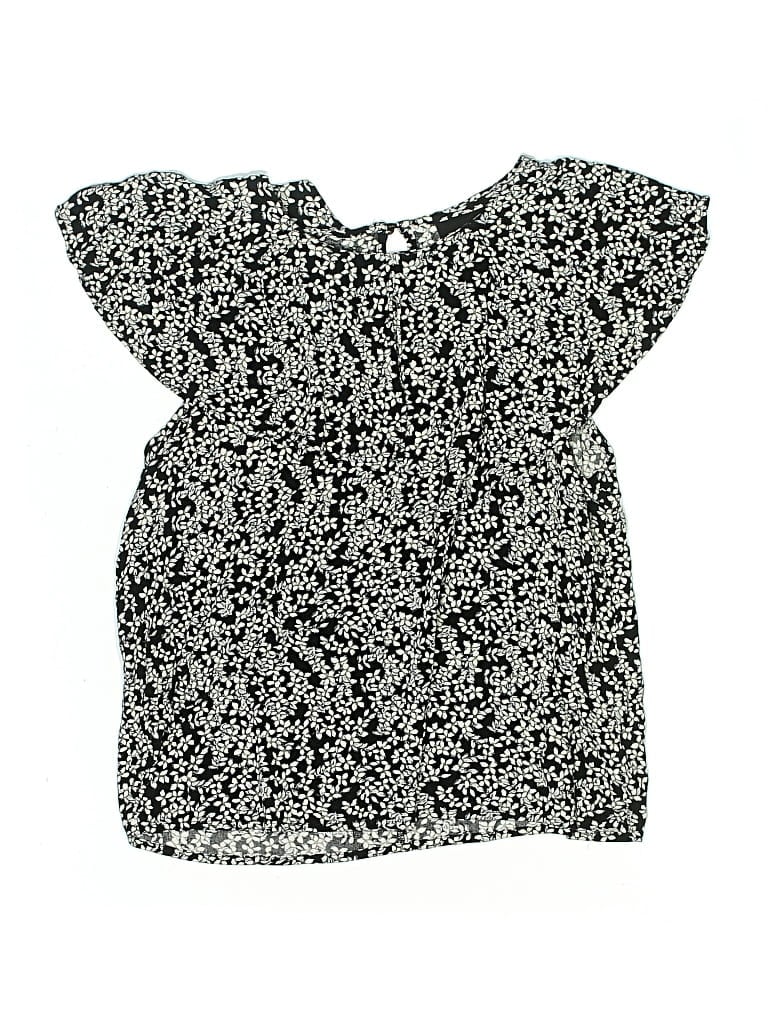 Pre-owned Who What Wear Short Sleeve Blouse In Black